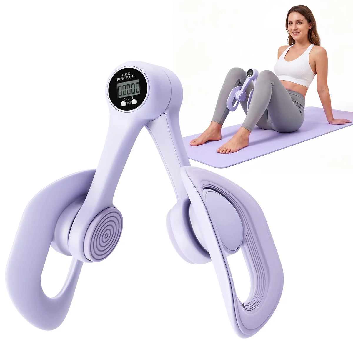Zenrous Thigh Trainer, Multi-Functional Thigh & Arm Exerciser Set - Compact Home Gym Pelvic Floor & Limb Muscle Trainer for Women & Men, Resistance Workout Equipment